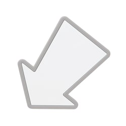 文字が書けるマグネットクリップ（アロー）グレー Mag-On8100