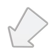文字が書けるマグネットクリップ(アロー)グレー Mag-On8100