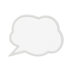 文字が書けるマグネットクリップ（バブルトーク）ホワイト Mag-On8101