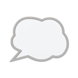 文字が書けるマグネットクリップ（バブルトーク）グレー Mag-On8101