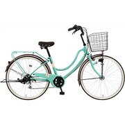 シティサイクル RYフロートミックス266-C 26インチ オートライト BAA 外装6段変速 ライトグリーン MK-21-035