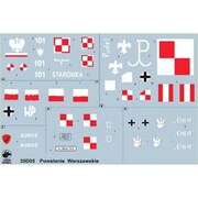 TRM35D05 ワルシャワ蜂起 1944年 反乱軍装甲車両用デカール [1/35スケール ミリタリー用デカール]
