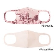 抗ウイルスマスク Lサイズ マーブル (BURGUNDY/PASTEL PINK) プリント・無地2枚セット AM-201L