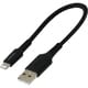 USB Type-A to Lightningケーブル 強靭タイプ ナイロンメッシュ 充電/転送 MFi認証 0.15m ブラック GH-ALTUTA15-BK