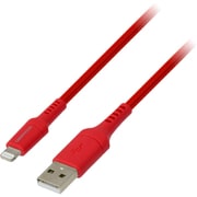GH-ALTUTA200-RD [USB Type-A to Lightningケーブル 強靭タイプ ナイロンメッシュ 充電/転送 MFi認証 2.0m レッド]