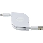 USB Type-A to Lightningケーブル 巻取り式 充電/転送 MFi認証 1.0m ホワイト GH-ALTUMB100-WH