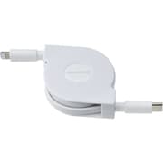 USB Type-C to Lightningケーブル 巻取り式 充電/転送 MFi認証 PD（パワーデリバリー）対応 1.0m ホワイト GH-ALTCMB100-WH
