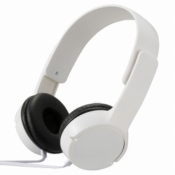 AudioComm ステレオヘッドホンH125 ホワイト HP-H125N-W