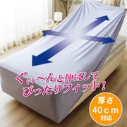 MNS672590-76 [のびのびシーツ 極厚タイプ（40cmまでの厚さ対応） シングルサイズ サックス]