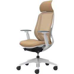 【完成品】 Sylphy（シルフィ） ベージュ 【エクストラハイバック メッシュタイプ アジャストアーム付 ホワイトボディ 樹脂脚 ランバーサポート付 ナイロンキャスター】 ※受注生産 C68AXZ FMP7