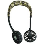 首掛け扇風機(ネックファン) WFan(ダブルファン) ハンズフリー ヨガエアー USB充電式 風量5段階 カモフラージュ DFYA212CAMO