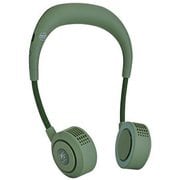 首掛け扇風機(ネックファン) WFan(ダブルファン) ハンズフリー ヨガシロッコ USB充電式 風量5段階 カーキ DFYS213KH