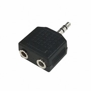 2口分岐アダプター φ3.5ステレオミニプラグ-φ3.5ステレオミニジャックx2 AUD-P3028S