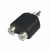 2口変換アダプター RCAピンジャックx2-RCAピンプラグ AUD-P3043S