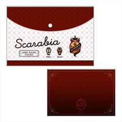 ディズニー ツイステッドワンダーランド クリアフラットケース D スカラビア寮 [キャラクターグッズ]