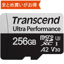Ultra Performance microSDXCカード 256GB Class10 UHS-I U3 V30 A2 アダプタ付 TS256GUSD340S