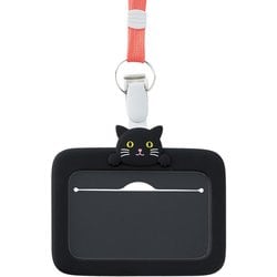 Punilabo IDカードホルダストラップ付き クロネコ A7804-3