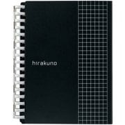 N1677-24 [hirakuno ツイストノート 二つ折り A6/A5E ブラック]