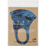 洗える水着素材総柄マスク RUSTY 通気性・蒸れない・UPF50＋ Mサイズ（大人向け） 1枚入 [990304 NV/M]