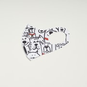 洗える水着素材3Dマスク LOUD MASK 接触冷感・UPF50＋ Mサイズ（大人向け・やや小さめ） 1枚入 [990703-1 278 Mutts Red Collars/M]