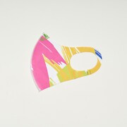 洗える水着素材3Dマスク LOUD MASK 接触冷感・UPF50＋ Mサイズ（大人向け・やや小さめ） 1枚入 [990704 288 Broad Strokes White/M]