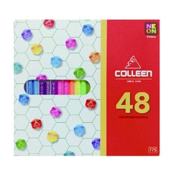 775六角 48色紙箱入リ色鉛筆 775-48