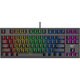 ゲーミングキーボート 有線 日本正規代理品 英語配列 RGB テンキーレス 青軸 金属ヘアライン面板 KB857L