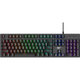 ゲーミングキーボート 有線 日本正規代理品 英語配列 RGB 青軸 金属ヘアライン面板 KB858L
