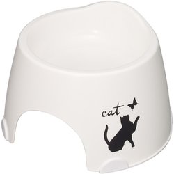 猫専用フードボウル すべり止め付 ホワイト