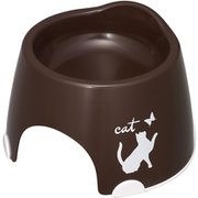 猫専用フードボウル すべり止め付 チョコブラウン