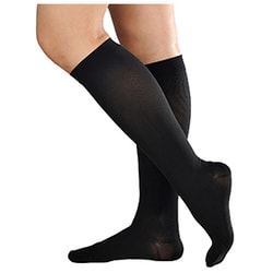 アンシルク・2 ハイソックス つま先あり SS ブラック 弾性ストッキング 一般医療機器 18475