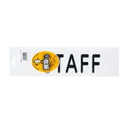 STAFF 腕章用差替シート（黒文字） 75X290mm