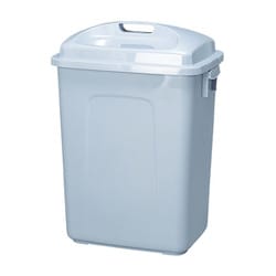 ポリペール角型（蓋付）65L（465X355X655） ライトグレー KL-60