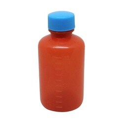 外用瓶ノーマル茶（滅菌済） キャップ：青 30cc（20ポンX25フクロイリ）