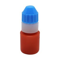 点滴容器フレッシュ1号（未滅菌） 本体：茶キャップ：青 5cc（100ポンイリ）