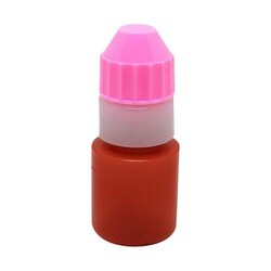 点滴容器フレッシュ1号（未滅菌） 本体：茶キャップ：ピンク 5cc（100ポンイリ）