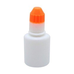 点滴容器フレッシュ（未滅菌） キャップ：オレンジ 15cc（100ポンイリ）