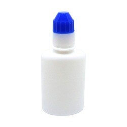 点滴容器フレッシュ（未滅菌） 本体：乳白キャップ：紺 30cc（100ポンイリ）