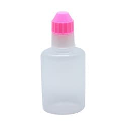 点滴容器フレッシュ（未滅菌） 本体：透明キャップ：ピンク 30cc（100ポンイリ）
