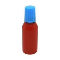 点滴容器ポリ点1号（滅菌済） 本体：茶キャップ：青 5cc（25ホンX12フクロイリ）