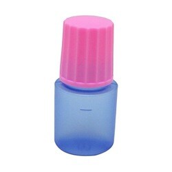 点滴容器ノーベル1号（未滅菌） 本体：コバルトキャップ：ピンク 5cc（100ポンイリ）