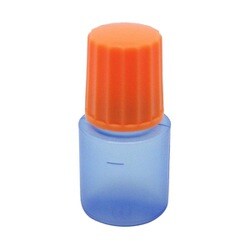 点滴容器ノーベル1号（未滅菌） 本体：コバルトキャップ：オレンジ 5cc（100ポンイリ）