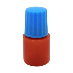 点滴容器ノーベル1号（未滅菌） 本体：茶キャップ：青 5cc（100ポンイリ）