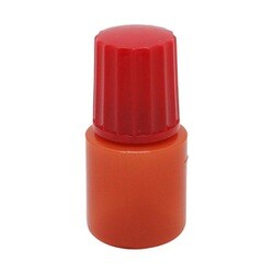 点滴容器ノーベル1号（未滅菌） 本体：茶キャップ：赤 5cc（100ポンイリ）