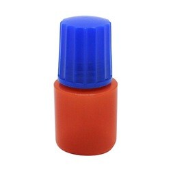 点滴容器ノーベル1号（未滅菌） 本体：茶キャップ：紺 5cc（100ポンイリ）