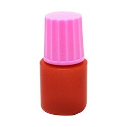 点滴容器ノーベル1号（未滅菌） 本体：茶キャップ：ピンク 5cc（100ポンイリ）