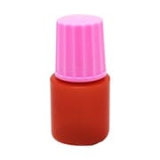 点滴容器ノーベル1号(未滅菌) 本体:茶キャップ:ピンク 5cc(100ポンイリ)