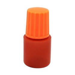 点滴容器ノーベル1号（未滅菌） 本体：茶キャップ：オレンジ 5cc（100ポンイリ）