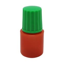 点滴容器ノーベル3号（未滅菌） 本体：茶キャップ：緑 10cc（100ポンイリ）