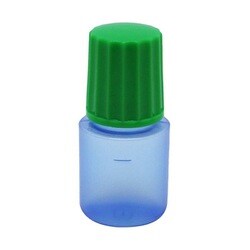 点滴容器ノーベル1号（滅菌済） 本体：コバルトキャップ：緑 5cc（25ホンX10フクロイリ）